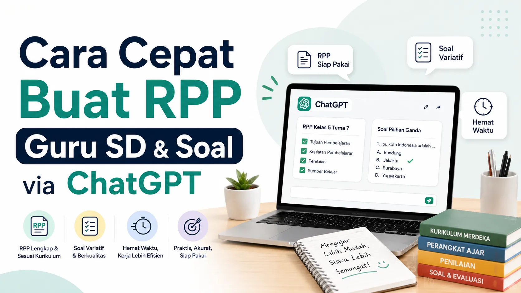 Cara Cepat Buat RPP Guru SD & Soal via ChatGPT